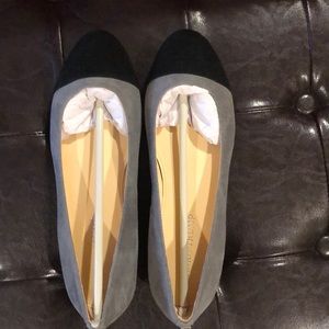 New Ivanka Trump suede cap toe flat